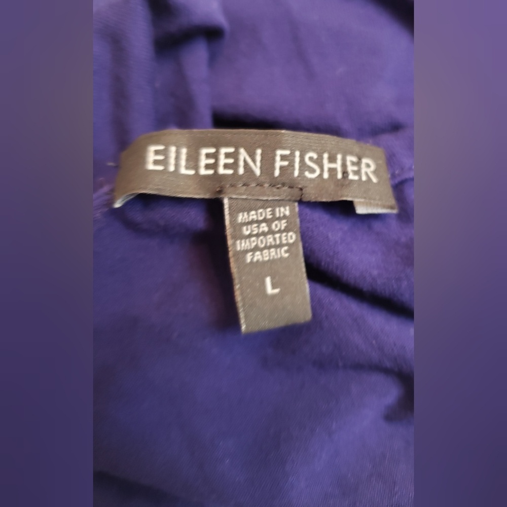 Eileen Fisher Butterfly Box Top Royal Purple L - Picture 4 of 6